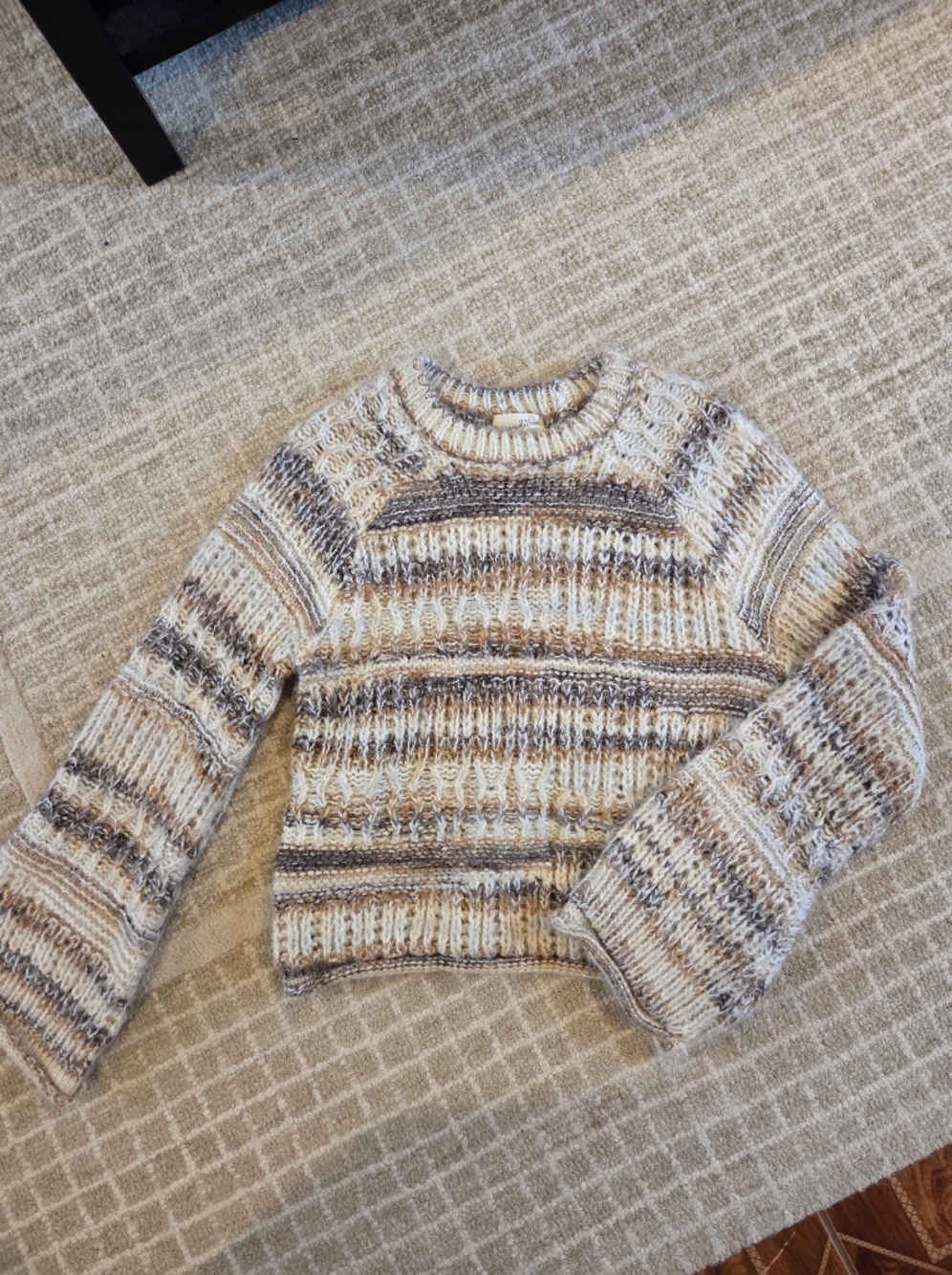 Universal Thread Striped Knit Crewneck Sweater
